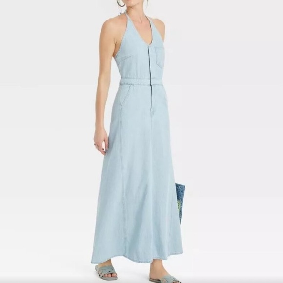Universal Thread Dresses & Skirts - Light Blue Denim Halter Dress